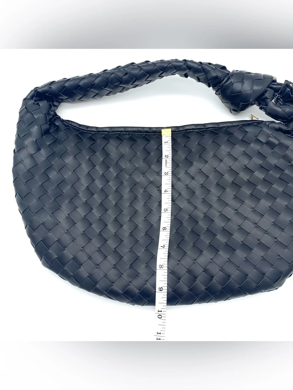Lulla Collection Woven Knot Small Black HandBag Purse